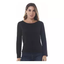 Camiseta Blusa Tshirt Feminina Manga Longa Inverso Envio Já