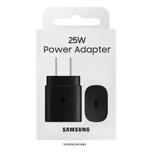 Samsung Cargador 25watts Para Galaxy A73 A23 A03s 25w Color Negro