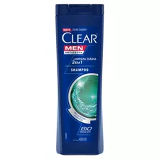 Shampoo Anticaspa Clear Men Limpeza Diária 400ml kit C/2