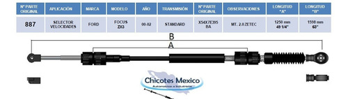 Juego De Chicote De Velocidades Para Focus Zx3, Estandar Foto 4