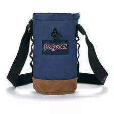 Crossbody Jansport Para Agua Bolsa Botella Kitsack Acabado De Los Herrajes Metal Color Azul Color De La Correa De Hombro Negro Diseño De La Tela Liso