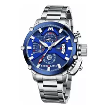 Reloj Hombre Megalith 8219 Cuarzo Pulso Plateado En Acero