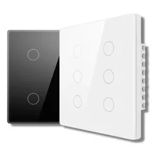 Interruptor 4x4 Touch Wifi 8 Botões Tuya Alexa Google Cor Branco