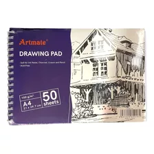 Cuaderno Artmate A4 50 Hojas 100grs Con Espiral Color Blanca
