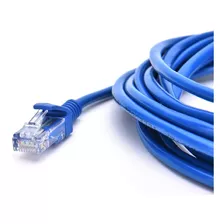 Cabo De Rede 3 Metros Ethernet Cat5 Internet Adsl Rj45 Cor Azul