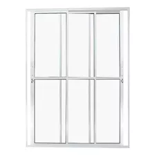 Porta 3 Plano Móvel Vidro 2.10x1.80 Premium Com Fech -branco