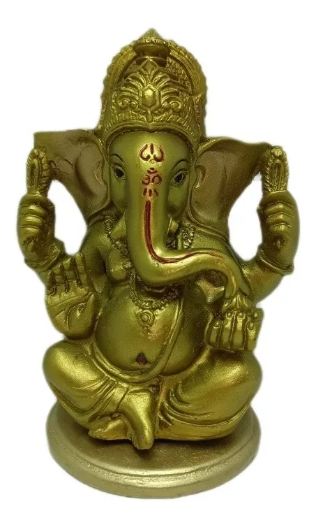 Ganesh Figura Resina Dios De La Prosperidad 12 Cm Preparada