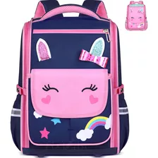 Mochila Escolar Primaria Para Niñas Infantil Kawaii Gran Capacidad Apertura 90grados Mochila Impermeable