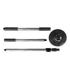 Cabo Reposição De Aço Inox Completo Perfect Mop Pro + Base Cor Preto