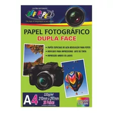 Papel Fotográfico A4 Dupla Face 220g Off Paper 20 Folhas