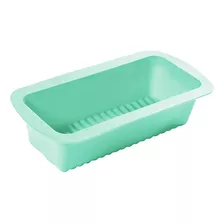 Budinera Molde Silicona Pan Goma Apto Horno Reposteria 28x13 Color Verde