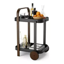 Carrinho De Bar Umbra Bellwood - Madeira - Rodas 53x44x80cm