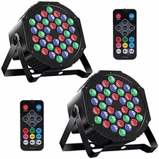 Mosfiata 2 Luces Par Dmx, Rgb 36 Led Dj Luz De Escenario Act