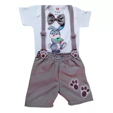 Roupa Infantil Primeira Pascoa Para Menino Bebê, Coelhinho