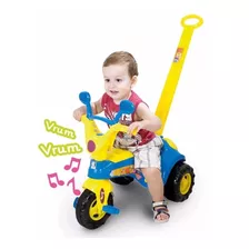 Triciclo Velotrol Infantil Haste Blue Music Menino Cotiplás