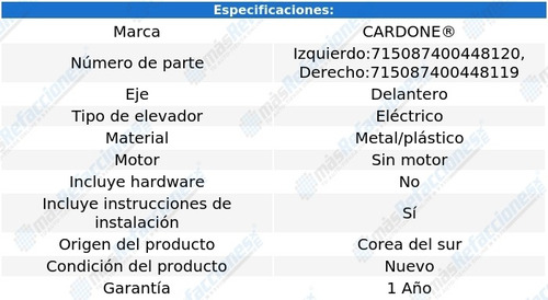 Elevador De Cristal Elect Delantero Izq O Der Xg300 01 Foto 2