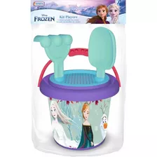 Balde Playa Frozen 2 Palita Rastrillo Moldes Tamiz T 7966