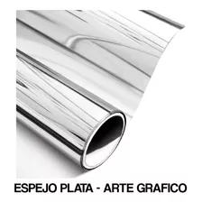 Vinilo Cromado Plata Espejo