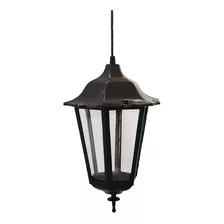 Farol Colonial Colgante Plastico 6 Caras De Vidrio- Mecaluz*