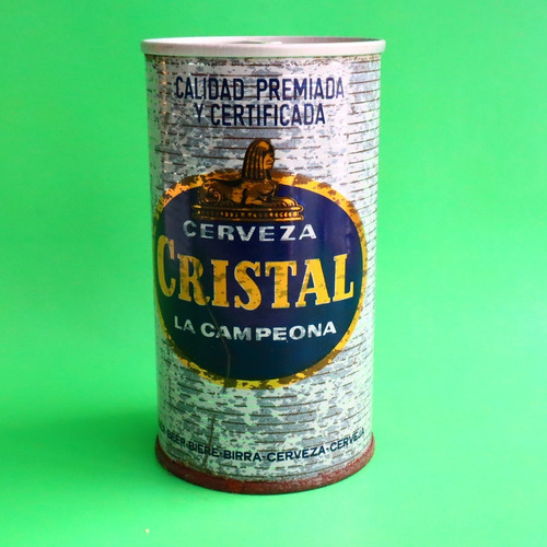 Lata De Cerveza Sellada Colección Perú Cristal La Campeona