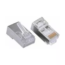 Kit 40 Conector Rj45 Cat6 Blindado Metal Gigabit Ethernet 