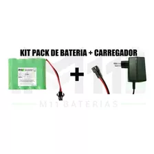 Kit 03 Baterias 4,8v 2700mah Ni-mh Smp02 + 01 Carregador 4,8