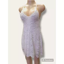 Vestido De Fiesta Corto . Delicado . Elastizado De Encaje