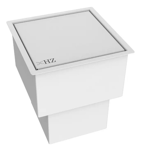Lixeira Quadrada Pintada Branca 2,9 L Para Bancada - Click Branco