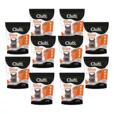 Kit 10 Areia De Gato Sílica Fina Premium 1,5kg Club Pet