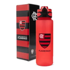 Garrafa Squeeze Plástico Agua 600ml Tampa Trava Flamengo 
