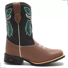 Bota Texana Infantil Boi Bota Feminino Country Em Couro