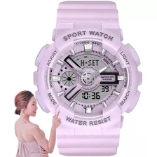 Reloj Sanda Dama Shock Deporte Acuático Moda Cronómetro Caja