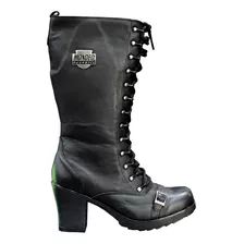 Bota Mondeo Feminina Coturno 2626 Motociclista Rock Roqueiro