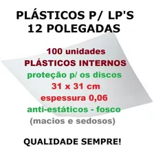 100 Plásticos Internos 0,06 P/ Proteção De Lp Discos Vinil