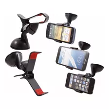 Soporte Auto Universal Pinzas Para Celulares Gps Con Ventosa