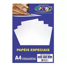 Papel Metalizado A4 Branco 150g Pct. C/15 Folhas Off Paper