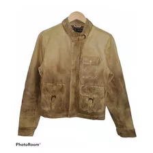 Chamarra Bomber De Piel Ralph Lauren Dama! * L *