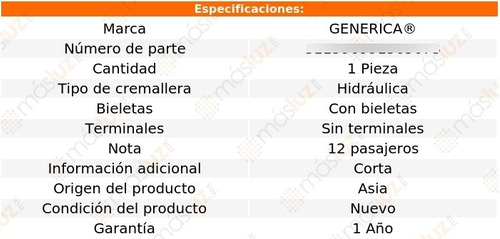 Caja Direccion Hidrulica Corta Nissan Urvan 2.5l 13/18 Foto 2