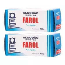 Algodão Hidrófilo Caixa 100g - Kit 2 Caixas - Farol