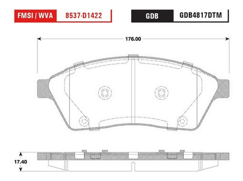 Balata Delantera Ceramica Trwp Saab 9-4x 2011 Foto 2