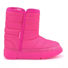 Bota Infantil Feminina Novopé Peluciada Com Led Rosa - 50001