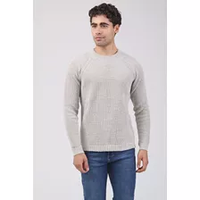 Sweater Hombre Bravo Jeans Diferenciado Visón T. S Al 2xl