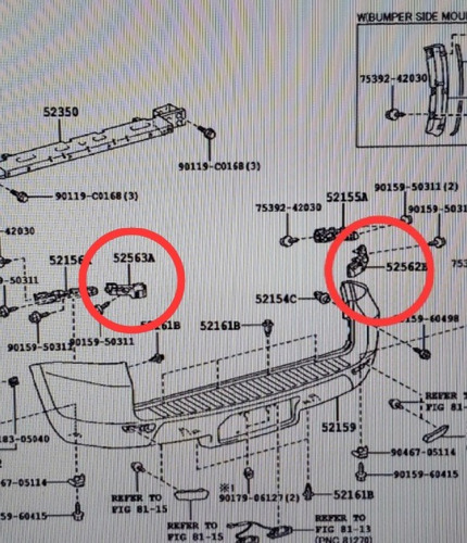 Mnsulas Parachoques Trasero Par Toyota Rav4 2006 Al 2012 Foto 5