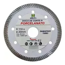 Kit 10 Disco De Corte Diamantado Turbo Porcelanato 110x20mm