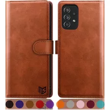 Funda Billetera Cuero Marron Para Galaxy A53 5g