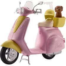 Scooter Barbie De Juguete Con Cachorro Y Casco Para