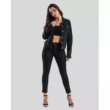 Calça Feminina Skinny Sarja Black Jeans