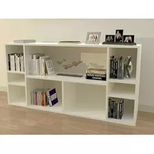 Mueble Recibidor Mesa De Arrime Biblioteca Moderno Blanco