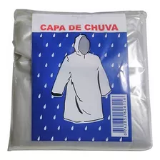 Kit 100 Capa De Chuva Descartável Adulto Transparente