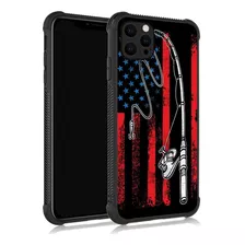 Funda Para iPhone 12 Pro Max - Eeuu Bandera Y Cana De Pes...